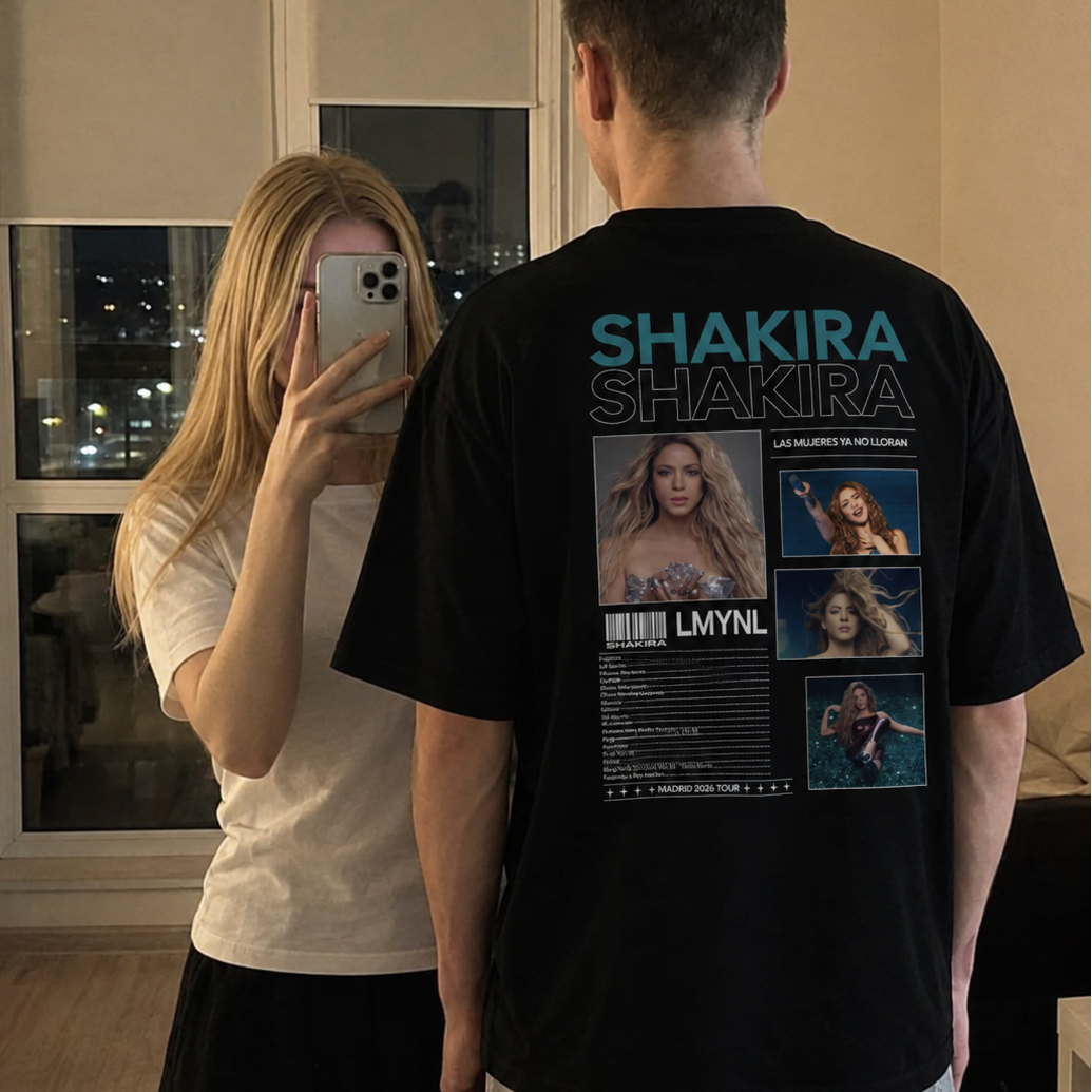 2x1 Camisetas Shakira Mezcladas | Tour Madrid 2026