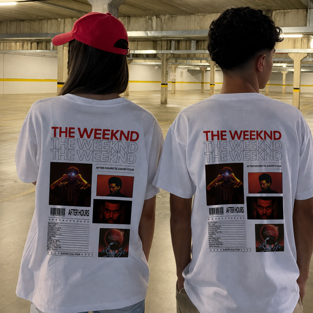 2x1 Camisetas The Weeknd Collage Blanca