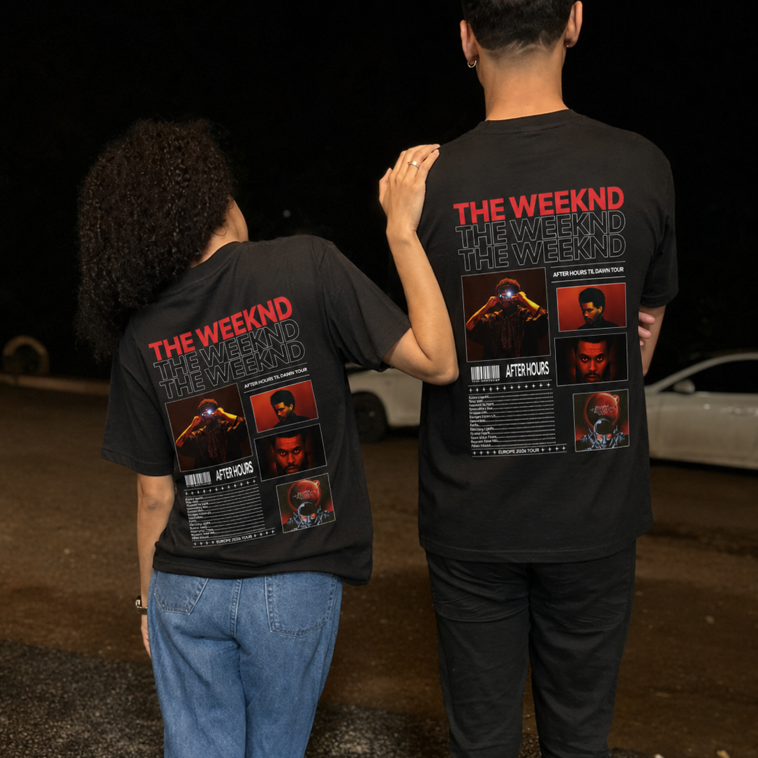 2x1 Camisetas The Weeknd Collage Negras