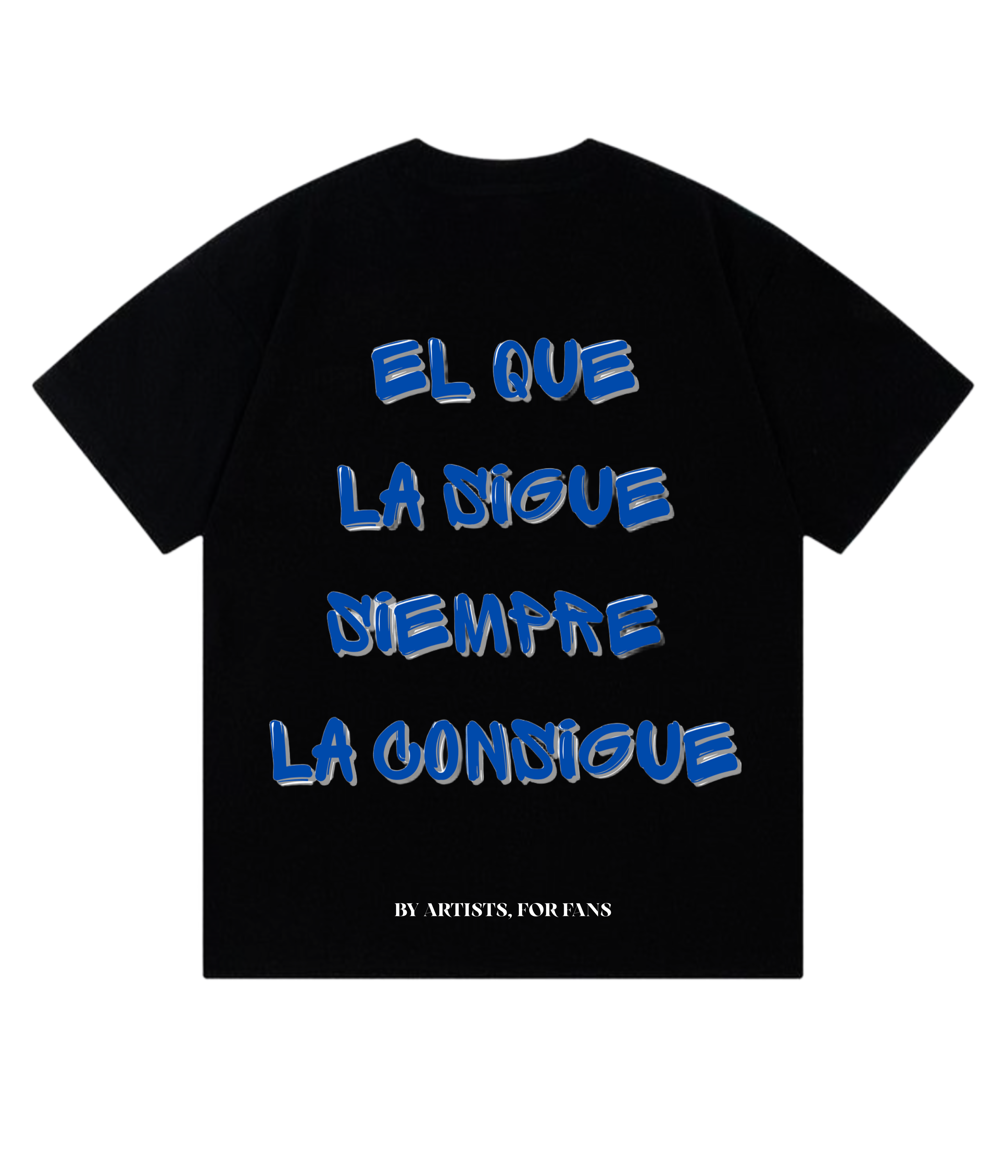 Camiseta Negra Morad "El que la sigue siempre la consigue"